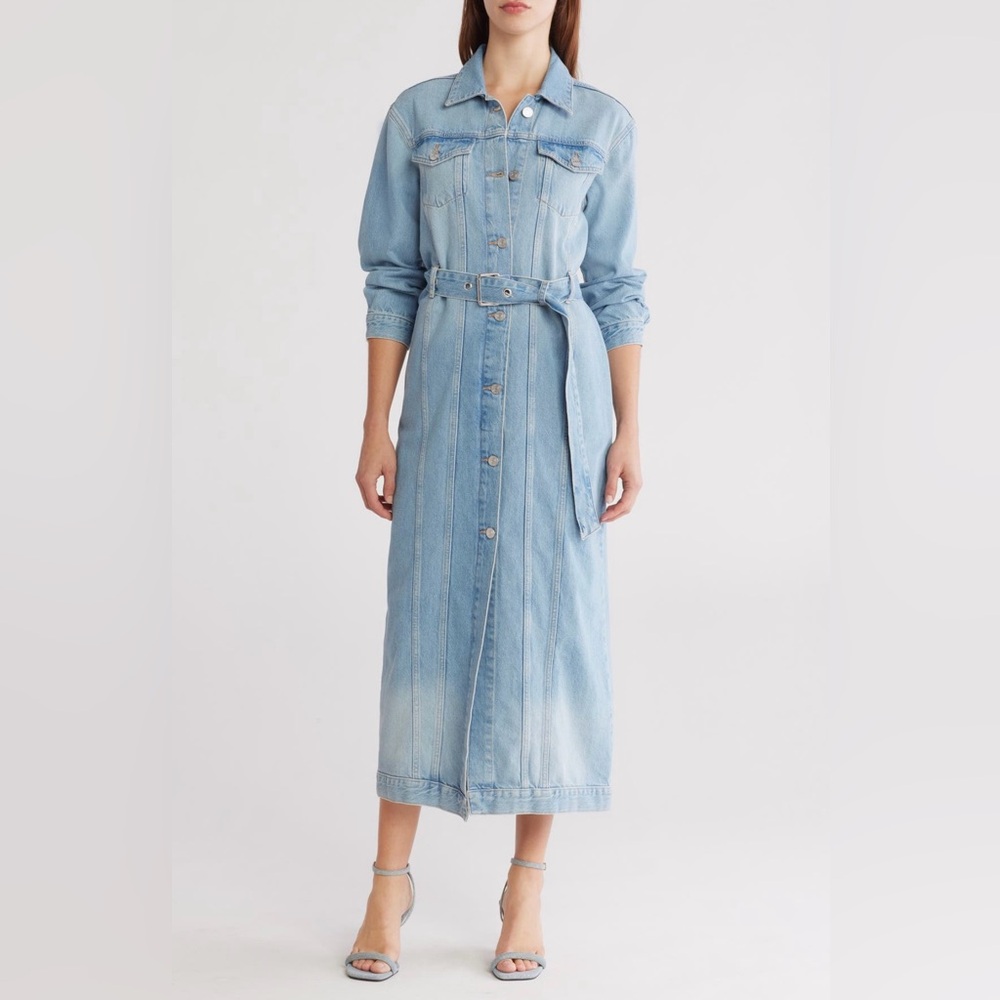 FRAME The Overlong Denim Trucker Jacket
